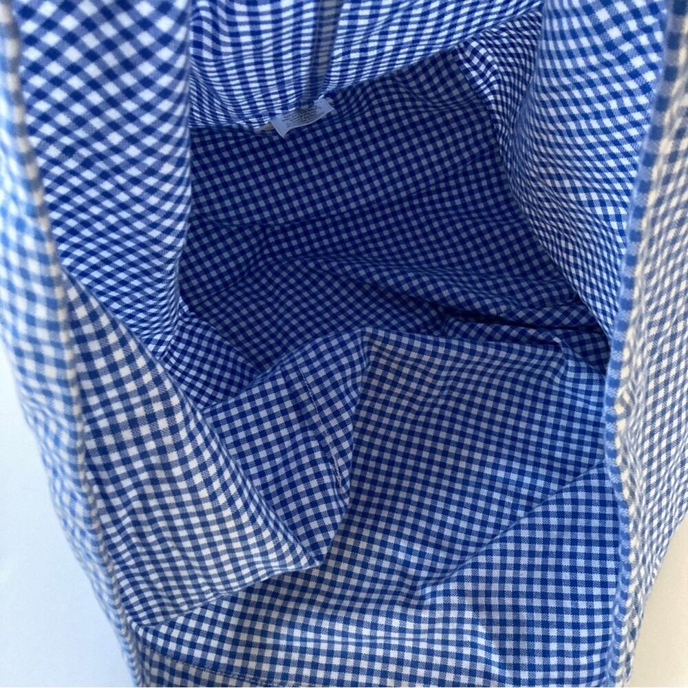 Pottery Barn Kids Gingham Basket Liner Blue White - Picture 3 of 9